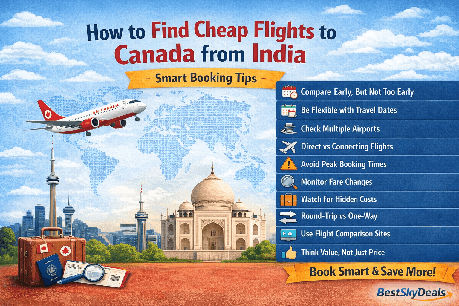 How to Find Cheap Flights to Canada from India (Smart Booking Guide)