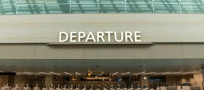 Departure from Singapore